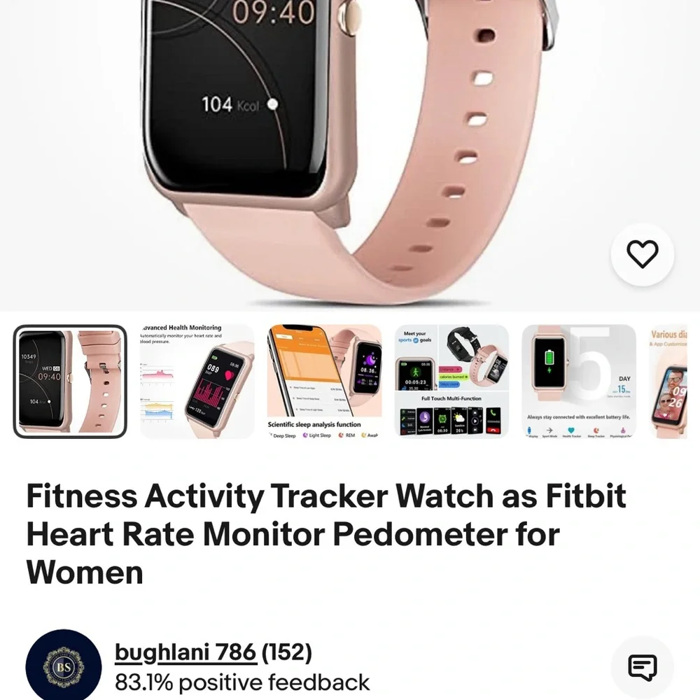 Elegant Gold Smartwatch with Floral Display